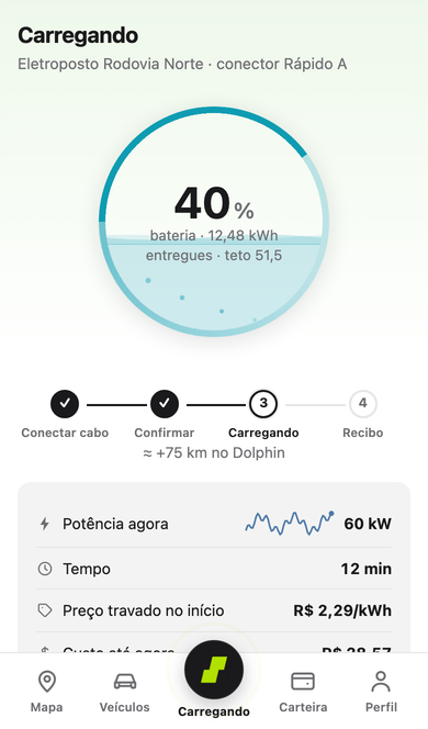 Acompanha a recarga